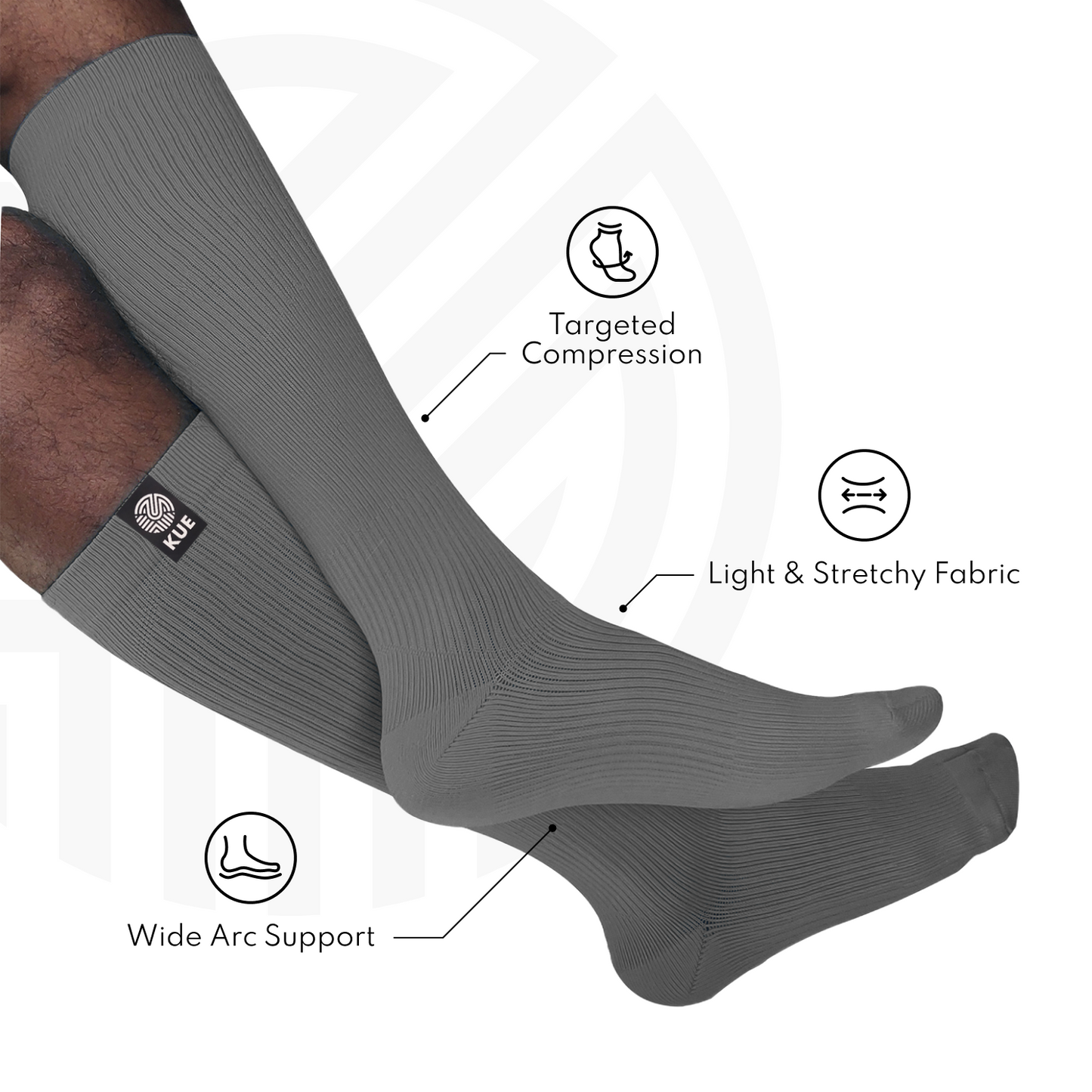 Below Knee Compression Socks - Mild Compression (18-21 mmHg)