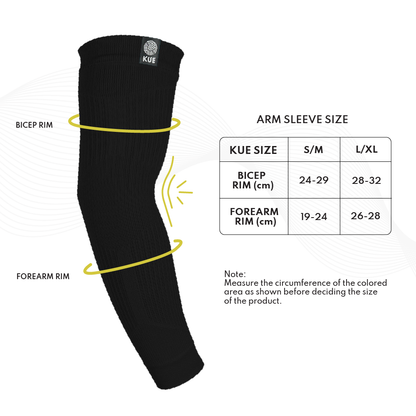 Compression Arm Sleeve Size chart