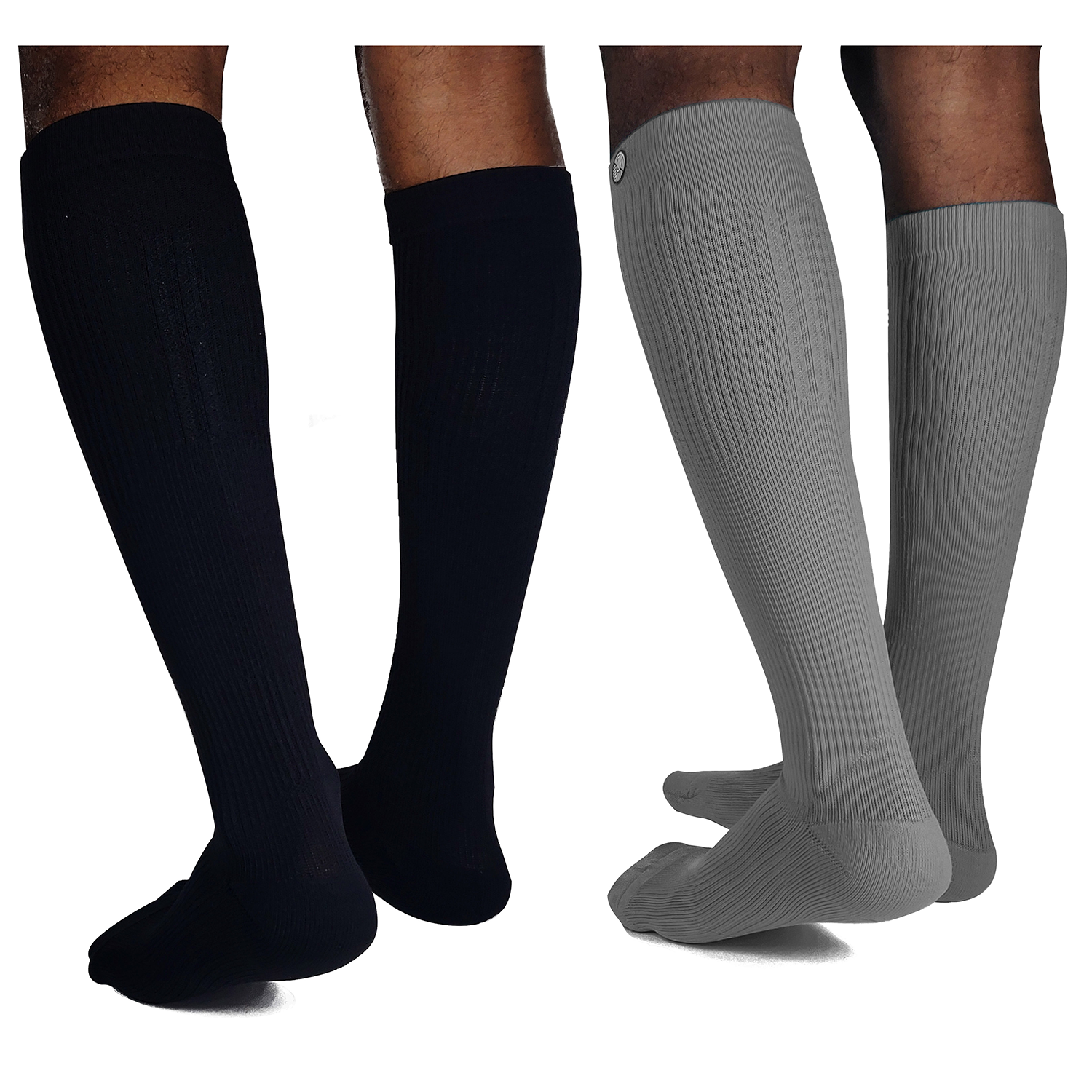 3 Pack Medical Compression Socks Circulation Women/Men Sz XL  Black/White/Gray