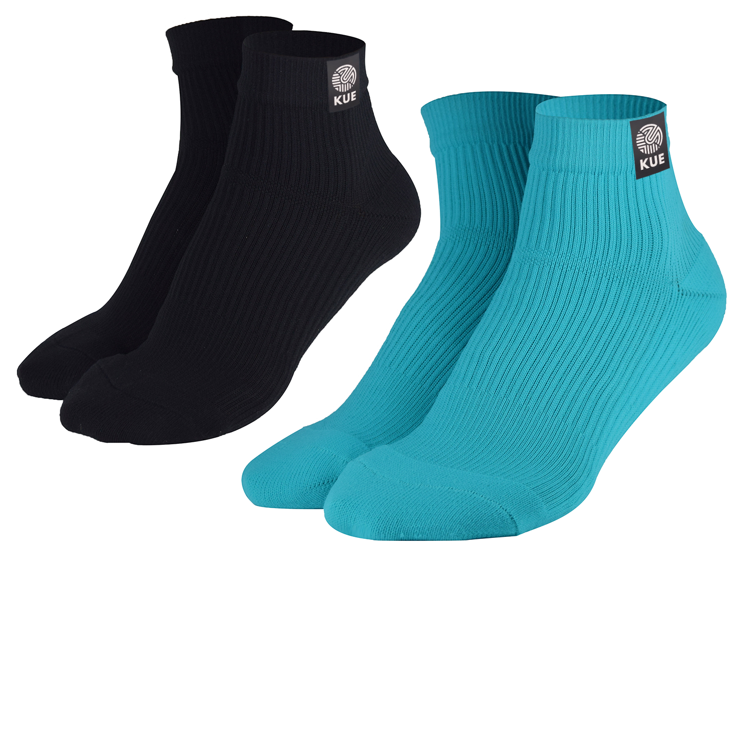 Black-Blue Ankle Length Sports | Athletic Socks (Pair of 2)