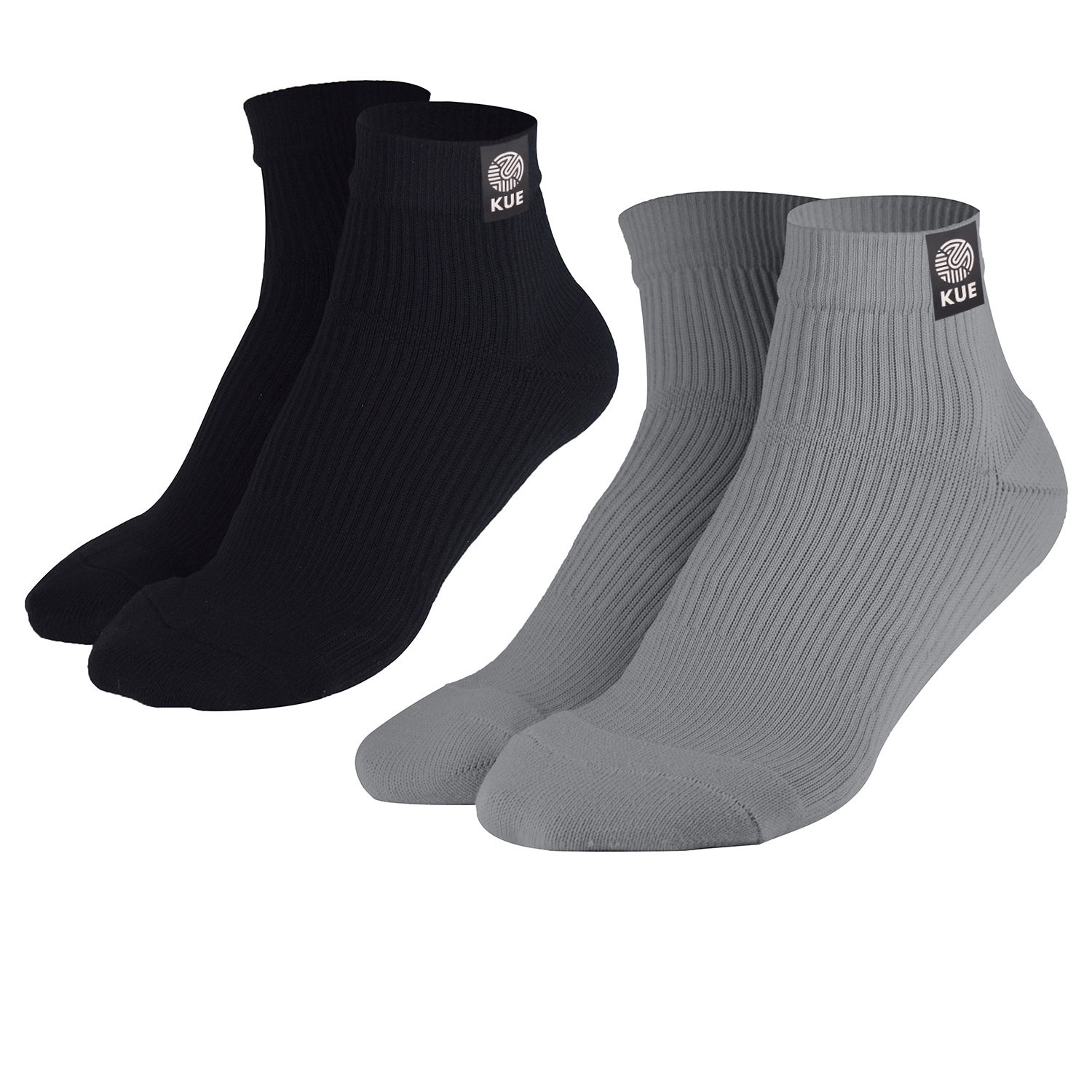 Black-Grey Ankle Length Sports | Athletic Socks (Pair of 2)