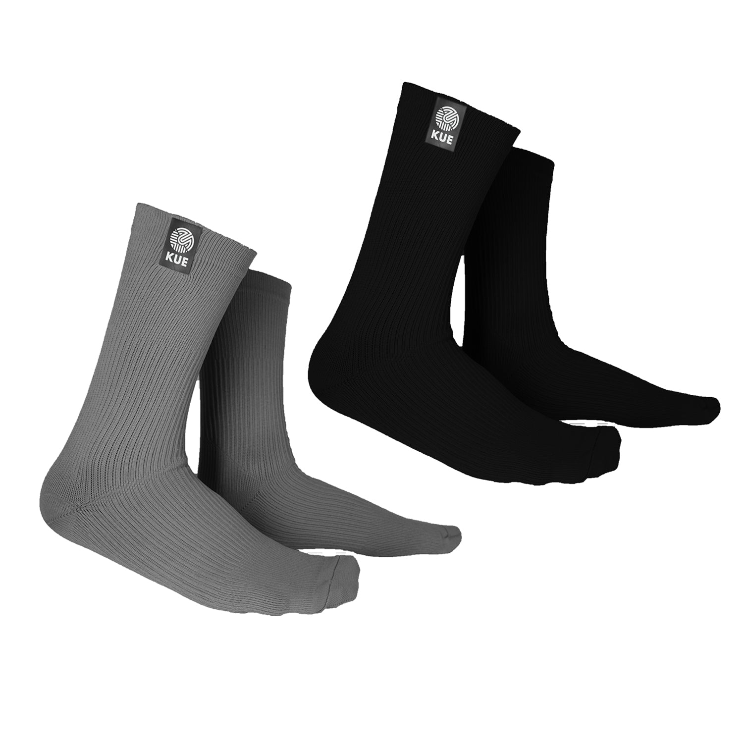 Grey and Black Crew Length Socks Combo