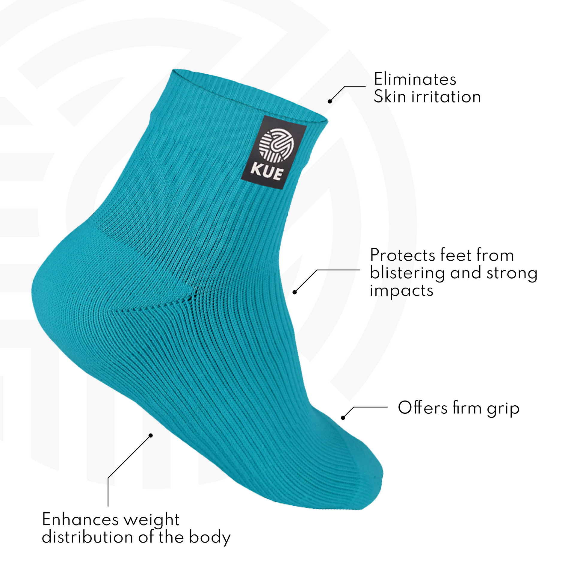 Ankle Compression Socks in Blue