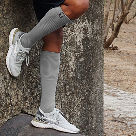 Grey Graduated Compression Knee Length Socks (18-21mmHg)